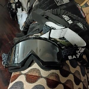 Black Ski Goggles with Strap